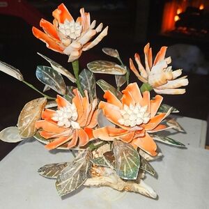 Flower Centerpiece Made Up Of Sea Shells